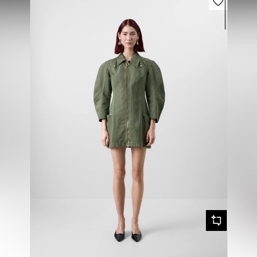 Cult Gaia x GAP collaboration denim dress - olive night
